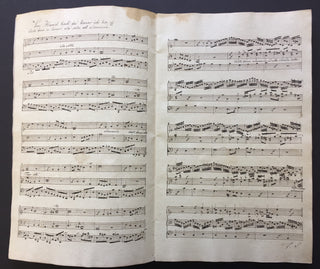 [Bach, Johann Sebastian. (1685-1750)] Gebser, Johann Ernst.  Five Early Copyist Manuscripts of Keyboard Works