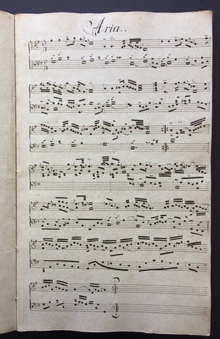 [Bach, Johann Sebastian. (1685-1750)] Gebser, Johann Ernst.  Five Early Copyist Manuscripts of Keyboard Works