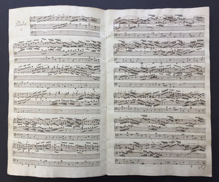 [Bach, Johann Sebastian. (1685-1750)] Gebser, Johann Ernst.  Five Early Copyist Manuscripts of Keyboard Works