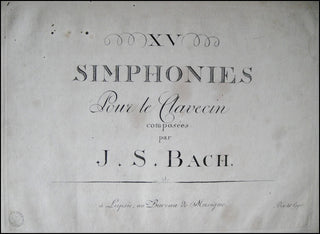 Bach, J.S. (1685-1750) XV Simphonies Pour Le Clavecin &amp; XV Inventions Pour le Clavecin