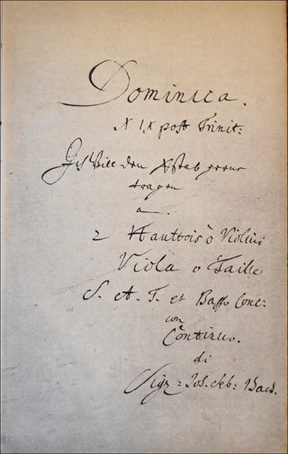 Bach, J.S. (1685-1750) Dominica XIX post Trinit. "Ich will den [Kreuz]stab gerne tragen" : a 2 hautbois o violini, viola o taille, S.A.T. et basso conc., con continuo - FACSIMILE