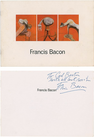 Bacon, Francis. (1909–1992) [Richard Francis]  Signed Booklet