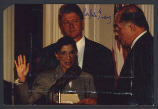 Bader Ginsburg, Ruth. (b. 1933) Signed Photograph Taking the Oath of Office