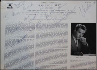 Badura-Skoda, Paul. (1927–2019) Signed Schubert Impromptus LP