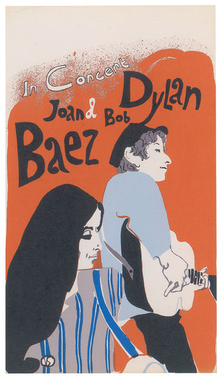 Dylan, Bob. (b. 1941) & Baez, Joan. (b. 1941) Bob Dylan & Joan Baez 1965 Concert Handbill