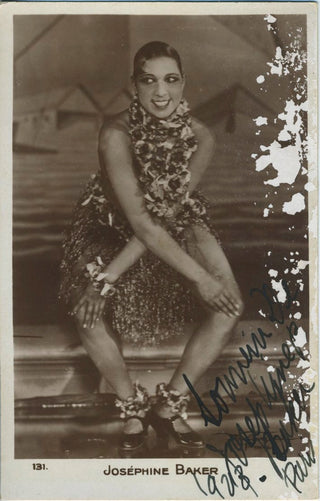 Baker, Josephine. (1906–1975) Signed Photograph at age 22