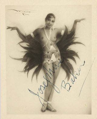 Baker, Josephine. (1906–1975) Signed Early Topless Photograph