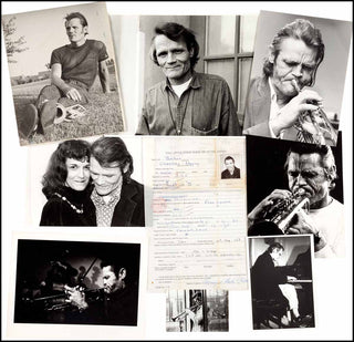 [Jazz & Song] Baker, Chet. (1929 - 1988) Important Archive of Letters, Original Photographs, Address Books and Ephemera, including a Suicide Note