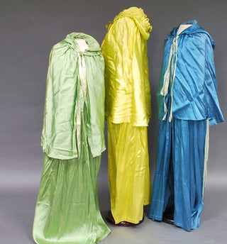 [Ballets Russes] Bakst, Léon. (1866–1924) Three Leon Bakst Satin and Rayon Hooded Capes from Papillons