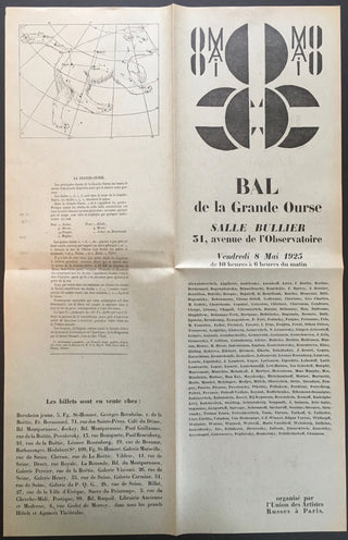 [Avant-Garde] Larionov, Mikhail. (1881-1964) & Laurens, Henri. (1885-1954) "Bal de la Grande Ourse" - Avant-Garde 1925 Poster for Russian Ball in Paris