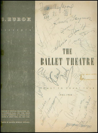 [Ballet and Entertainment] Judy Garland, Charlie Chaplin, Anna Mae Wong, Jerome Robbins etc.  Incredible 1944 Signed Ballet Theatre Program