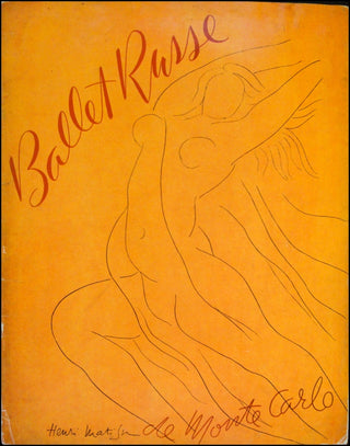 [Ballet Russe de Monte Carlo] Matisse, Henri. (1869–1954) SIGNED 1939-1940 Season Souvenir Program.