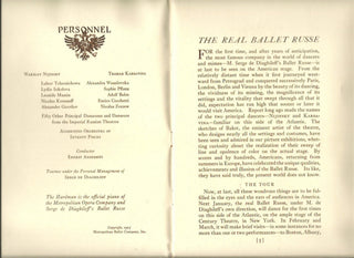 [Ballets Russes] Original 1916 Tour Prospectus Program