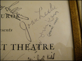 [Ballet and Entertainment] Chaplin, Kern, Miranda, Rogers, Benny etc. Incredible 1944 Signed Ballet Theatre Program, FRAMED.