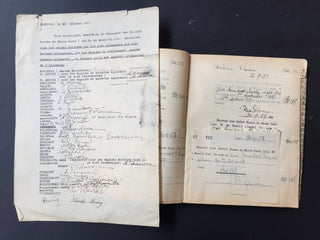 [Ballets Russes de Monte Carlo] 1937 Account Book and Customs Statement with Multiple Signatures