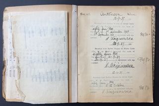 [Ballets Russes de Monte Carlo] 1937 Account Book and Customs Statement with Multiple Signatures