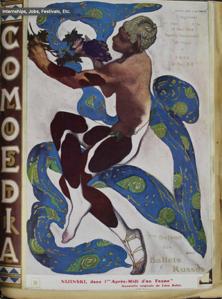 [Ballets Russes] [de Brunoff, Maurice. & de Brunoff, Jacques] DIAGHILEV, APOLLINAIRE, COCTEU, BAKST, etc. [THE GREATEST REVOLUTION IN THE HISTORY OF THEATRE AND BALLET]  Collection des plus beaux numéros de Comoedia Illustré et des programmes consacrés au