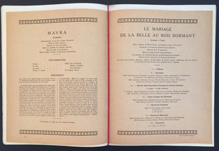 [Stravinsky, Igor. (1882–1971)] [Ballets Russes] MAVRA  - 1922 Ballets Russes à l'Opéra Premiere Programs