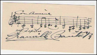 Bantock, Granville. (1868 - 1946) Autograph Musical Quotation