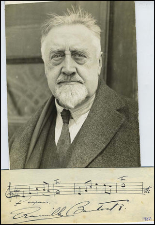 Bantock, Granville. (1868 - 1946) Autograph Musical Quotation and Original Photograph