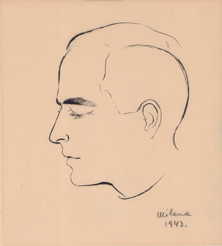 Barber, Samuel. (1910–1981) [Pavlovi?-Barili, Milena. (1909–1945) Drawing of the Composer as a Young Man