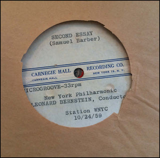 Barber, Samuel. (1910–1981) Collection of privately issued and limited edition recordings of Barber, some inscribed