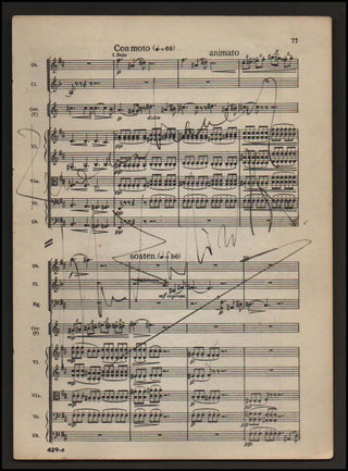 Barbirolli, John. (1899-1970) Signed Tchaikovsky Score Page