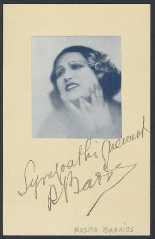 Barrios, Rosita.  Signed Photograph