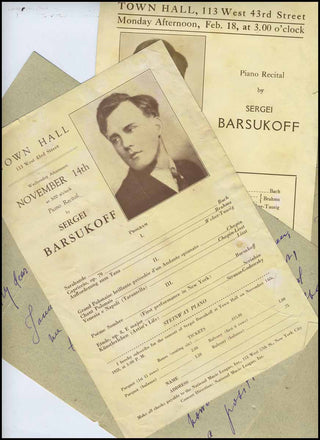 Barsukov, Sergei. (1912 - ?) Autograph Letter and Programs