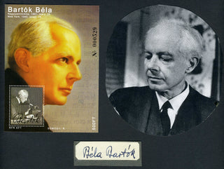 Bartók, Béla. (1881–1945) Autograph Signature