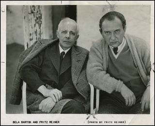 Bartók, Béla. (1881–1945) & Reiner, Fritz. (1888–1963) Original Dual Portrait Photograph by Fritz Reiner