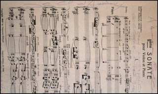 Bartók, Béla. (1881–1945) & D’Aranyi, Jelly. (1893–1966) Deux Sonates pour Violon et Piano.  IIe - INSCRIBED to Paul Collaer