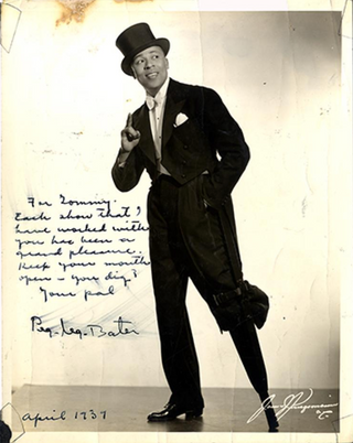 Bates, Clayton "Peg Leg". (1907–1998) Signed Photograph