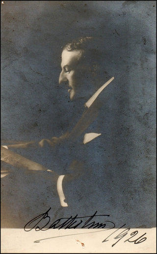 Battistini, Mattia. (1856-1928) Signed Photograph and Grammophon Brochure