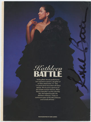 Battle, Kathleen. (b. 1948) Signed Photograph