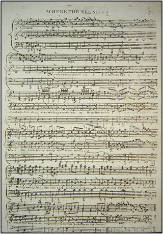 Arne, Thomas Augustine. (1710-1778) Two Shakespeare Song Settings: "Where The Bee Sucks" and "The Cuckow."