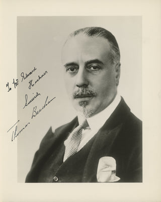 Beecham, Thomas. (1879–1961) Signed Photograph to the Box Office Treasurer of the New York Philharmonic