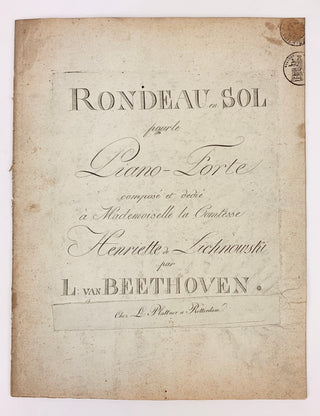 Beethoven, Ludwig van. (1770–1827) Rondeau en Sol pour le Piano-Forte [Op. 51, Nr. 2]