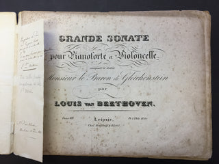 Beethoven, Ludwig van. (1770–1827) Grande Sonate pour Pianoforte et Violoncelle (op. 69), bound with: Deux sonates pour le pianoforte et violoncelle (op. 102)