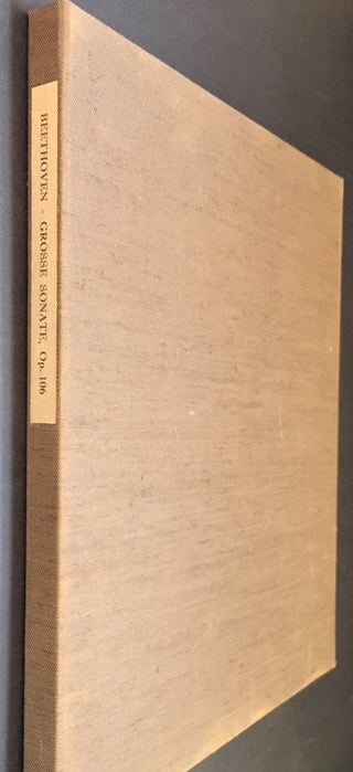 Beethoven, Ludwig van. (1770–1827) Grosse Sonate für das Hammer-Klavier...Op:106 ["Hammerklavier Sonata"]