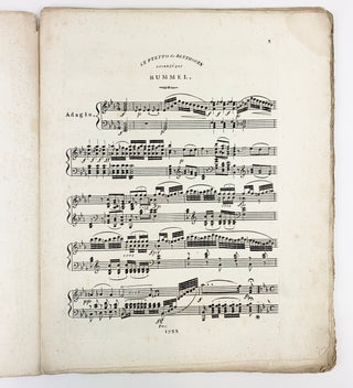 Beethoven, Ludwig van. (1770–1827) [Hummel, Johann Nepomuk. (1778–1837)] Septet, Op. 20, Grand Septuor de Louis van Beethoven arrangé pour le Pianoforte seul ou avec Accompagnement d'une Flûte, Violon et Violoncelle par J.N. Hummel, Maitre de Chapelle à W