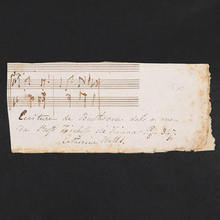 Beethoven, Ludwig van. (1770–1827) Autograph Musical Manuscript Fragment