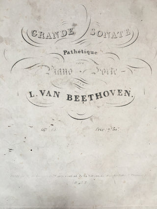 Beethoven, Ludwig van. (1770–1827) Grande Sonate Pathétique pour Piano-Forte. Op. 13.