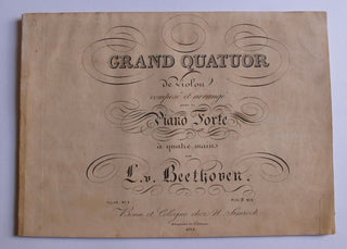 Beethoven, Ludwig van. (1770–1827) Grand Quatuor de Violon, composé et arrangé pour le Piano Forte à quatre mains [String Quartet, Op. 59, No. 1]