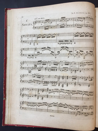 Beethoven, Ludwig van. (1770–1827) Sammelband of Piano, Cello and Violin Sonatas in early editions