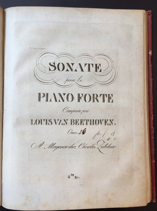 Beethoven, Ludwig van. (1770–1827) Sammelband of Piano, Cello and Violin Sonatas in early editions