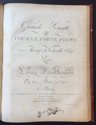 Beethoven, Ludwig van. (1770–1827) Sammelband of Piano, Cello and Violin Sonatas in early editions