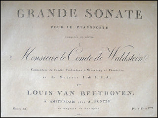 Beethoven, Ludwig van. (1770–1827) Grande Sonate pour le Pianoforte. Oeuvre 53. [Waldstein]