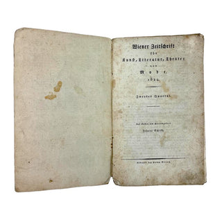 [Beethoven, Ludwig van. (1770–1827)] [Schickh, Johann. (1770–1835)] Wiener Zeitschrift für Kunst, Literatur, Theater und Mode. Zweytes Quartal. - INCLUDING A CONTEMPORARY REVIEW OF BEETHOVEN'S SECOND ACADEMY CONCERT OF MAY 23, 1824 including THE NINTH SYM