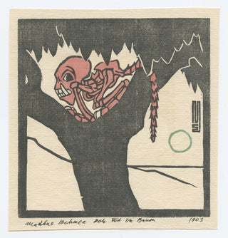 Behmer, Marcus. (1879–1958) "Der Tod im Baum" - Woodcut from "Ver Sacrum"